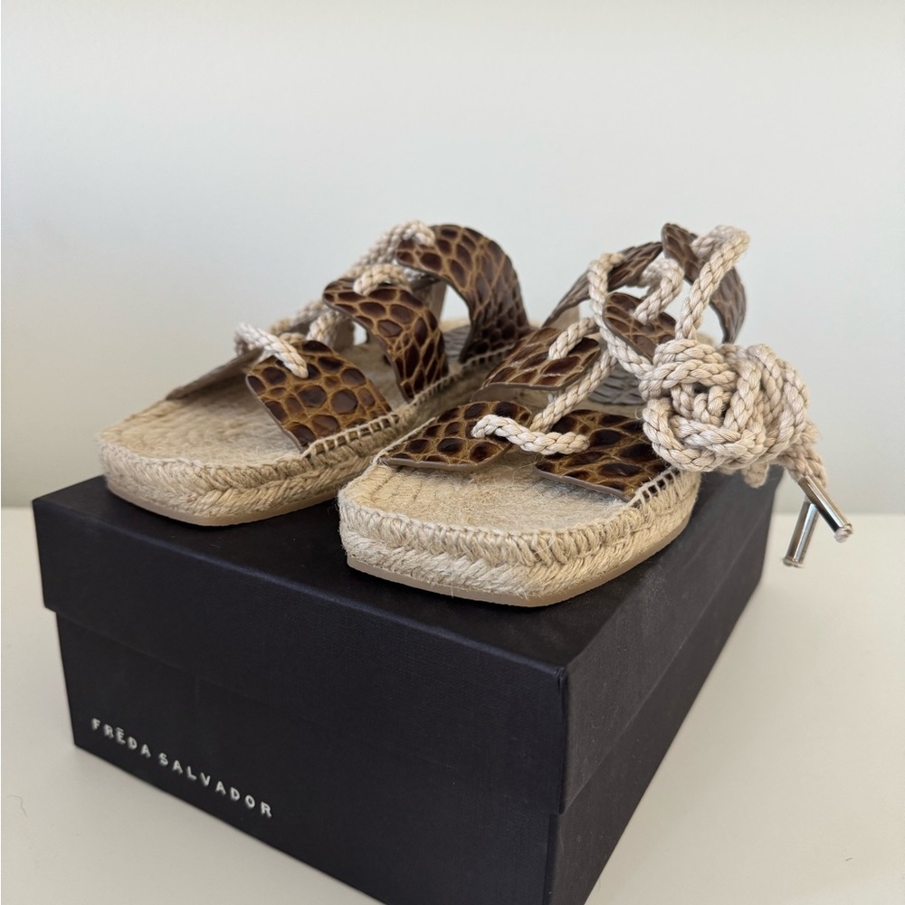 Freda Salvador Textured Espadrille Sandals